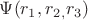 $\Psi(r_1,r_2_,r_3)$