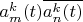 $a_m^k(t) \overline{a_n^k(t)}$