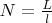 $N = \frac{L}{l}$