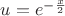 $u = e^{-\frac x {2}} \cdotv$ $u = e^{-\frac x {2}} \cdotv$