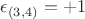 $\epsilon_{(3,4)}=+1$
