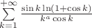 $\sum\limits_{k=1}^{+ \infty} \frac{\sin k \ln (1+ \cos k)}{k^a \cos k}$