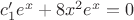 $c_1'e^x+8x^2e^x=0$