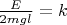 $\frac{E}{2mgl} = k $
