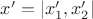 $x'=|x_1',x_2'|$