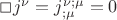 $\Box j^{\nu}=j^{\nu ;\mu}_{;\mu}=0$