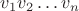 $v_1 v_2 \dots v_n$