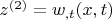 $z^{(2)}=w_{,t} (x,t)$