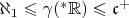 $\aleph_1\leqslant\gamma({}^*\mathbb R)\leqslant\frak c^+$