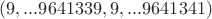 $(9,...9641339,  9,...9641341)$