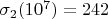 $\sigma_2(10^7)=242$