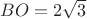 $BO = 2 \sqrt{3}$