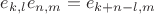 $e_{k,l}e_{n,m}=e_{k+n-l,m}$
