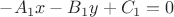 $-A_1x-B_1y+C_1=0$
