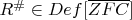 $R^{\#}\in Def[\overline{ZFC}]$