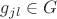 $g_{jl} \in G$