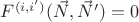 $F^{(i,i')}(\vec N,\vec N')=0$ $F^{(i,i')}(\vec N,\vec N')=0$