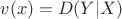 $v(x)=D(Y|X)$