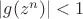 $\left\lvert g(z^n)\right\rvert<1$