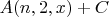 $A(n,2,x) + C$