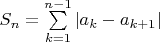 $S_{n}=\sum\limits_{k=1}^{n-1}\left\lvert a_{k}-a_{k+1}\right\rvert$