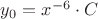 $y_0 = x^{-6}\cdot C$ $y_0 = x^{-6}\cdot C$
