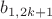 $b_{1,2k+1}$