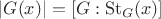 $|G(x)|=[G:{\rm St}_G(x)]$