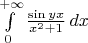 $\int\limits_0^{+\infty}\frac{\sin yx}{x^2+1}\,dx$
