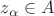 $z_\alpha \in A$