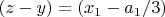 $(z-y)=(x_1-a_1/3)$