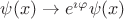 $\psi(x)\to e^{\imath\varphi}\psi(x)$