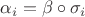 $\alpha_i=\beta\circ\sigma_i$
