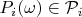 $P_i(\omega)\in\mathcal{P}_i$