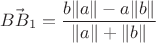 $$
\vec{BB_1} = \frac{b \| a \| - a \| b \|}{\| a \| + \| b \|}
$$