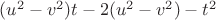 $(u^2-v^2)t-2(u^2-v^2)-t^2$