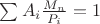 \sum A_i \frac{M_n}{P_i} = 1
