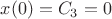 $x(0)=C_3=0$