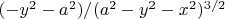 $(-y^2-a^2)/(a^2-y^2-x^2)^{3/2}$