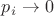 $p_i \rightarrow 0 $