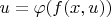 $u = \varphi (f(x,u))$