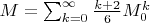 $M=\sum_{k=0}^{\infty}\frac{k+2}{6}M_0^k$