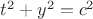 $t^2+y^2=c^2$