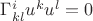 $\Gamma^{i}_{kl}u^ku^l=0$