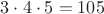$3 \cdot 4 \cdot 5 = 105$