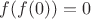 $f(f(0))=0$