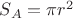 $S_A = \pi r^2$