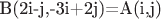 B(2i-j,-3i+2j)=A(i,j)