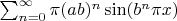 $\sum_{n = 0}^{\infty} \pi (ab)^n \sin(b^n \pi x)$
