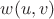 $w(u, v)$